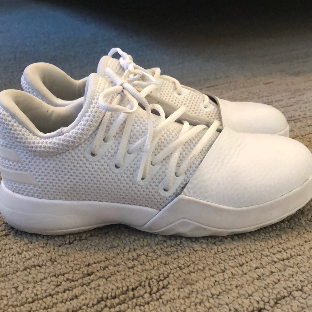 White Adidas Youth Harden Vol 1